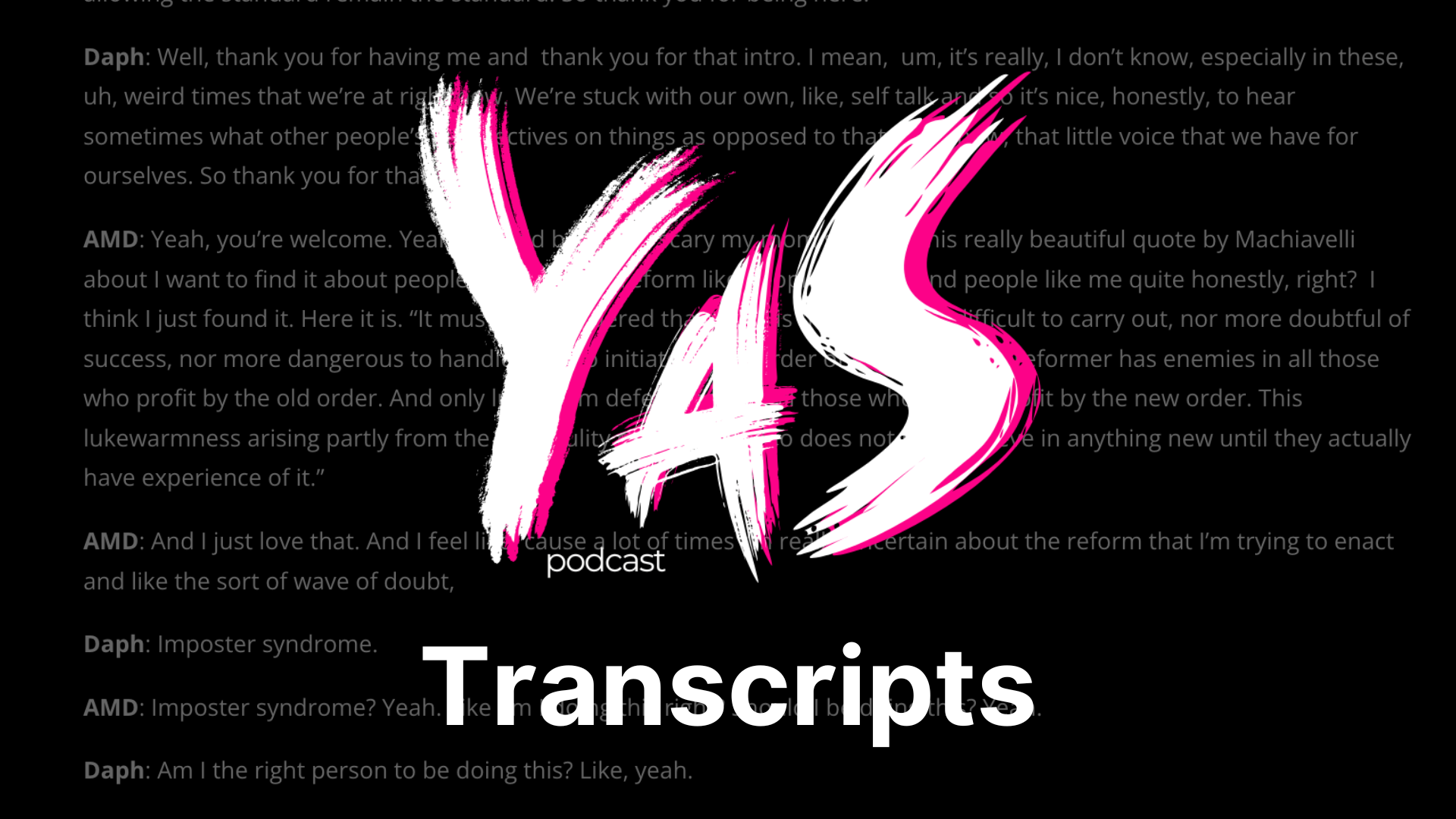 YAS Transcripts YAS Transcripts